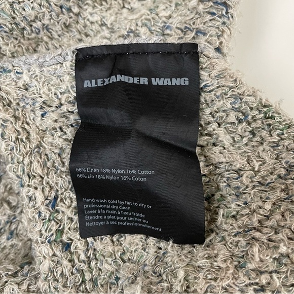 Alexander Wang Linen Blend Oversized Slouchy Buttoned Cardigan - Picture 6 of 13